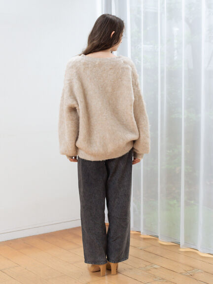 起毛Vネックカーディガン（オフホワイト/ベージュ）｜sō4ū（ソウフォーユー）通販