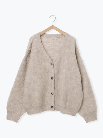 起毛Vネックカーディガン（オフホワイト/ベージュ）｜sō4ū（ソウフォーユー）通販