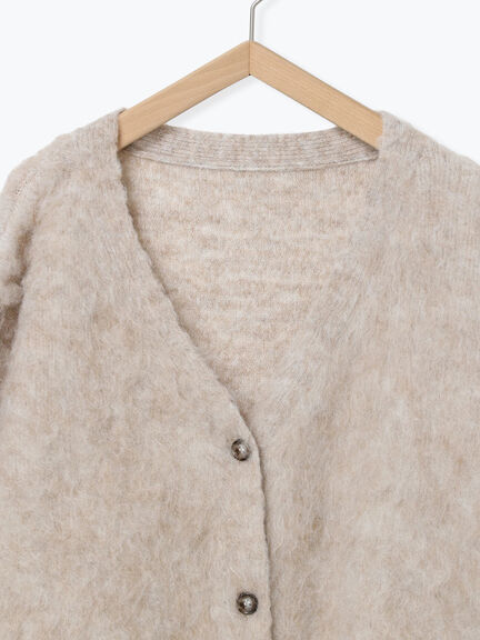 起毛Vネックカーディガン（オフホワイト/ベージュ）｜sō4ū（ソウフォーユー）通販