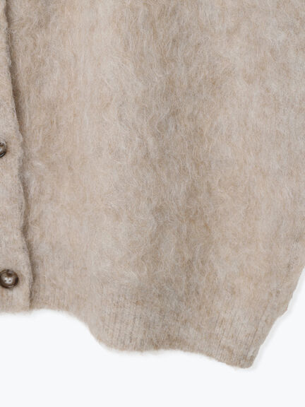 起毛Vネックカーディガン（オフホワイト/ベージュ）｜sō4ū（ソウフォーユー）通販