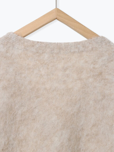 起毛Vネックカーディガン（オフホワイト/ベージュ）｜sō4ū（ソウフォーユー）通販