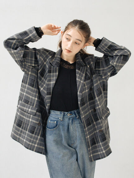 Moschino テーラードジャケット グレー Moschinoのグレー オーバーサイズ テーラードジャケットがセール中