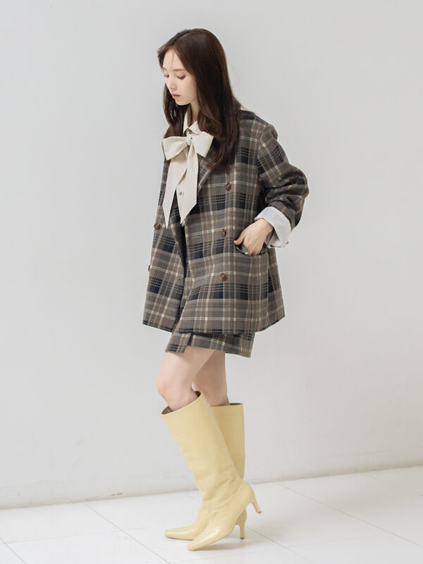 ダークグレー オーバーサイズジャケット グレーオーバーサイズジャケット