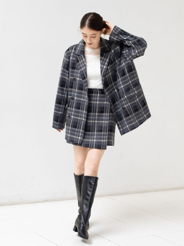 オーバーサイズテーラードジャケット（グレー/ベージュ/アウター