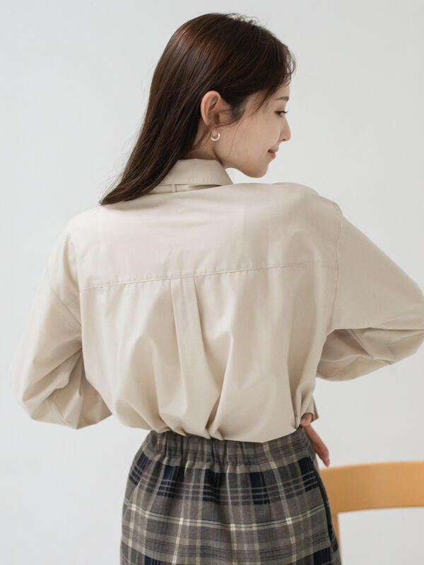 ebure リネン ボウタイリボン ブラウス シャツ ベージュ 45100 ebure リネン ボウタイリボン ブラウス シャツ ベージュ 45100