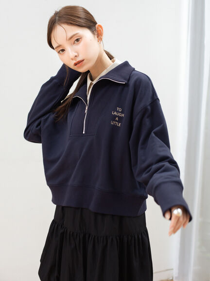 ドゥドゥ ハーフジップスウェット グレー 中古・古着通販】stussy (ステューシー) ハーフジップスウェット