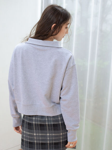 ハーフジップスウェットプルオーバー（グレー/ネイビー）｜sō4ū（ソウフォーユー）通販