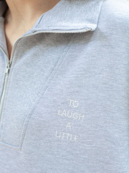 ハーフジップスウェットプルオーバー（グレー/ネイビー）｜sō4ū（ソウフォーユー）通販