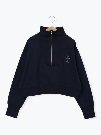 ハーフジップスウェットプルオーバー（グレー/ネイビー）｜sō4ū（ソウフォーユー）通販