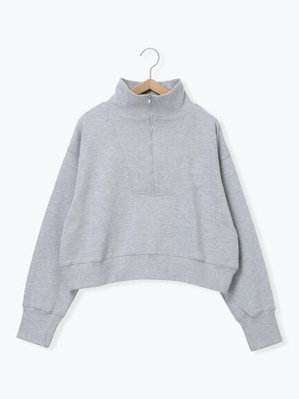 ハーフジップスウェットプルオーバー（グレー/ネイビー）｜sō4ū（ソウフォーユー）通販