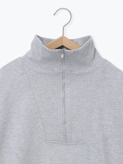 ハーフジップスウェットプルオーバー（グレー/ネイビー）｜sō4ū（ソウフォーユー）通販