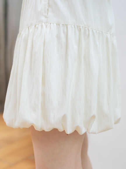 バルーンミニスカート（ブラック/キナリ）｜sō4ū（ソウフォーユー）通販