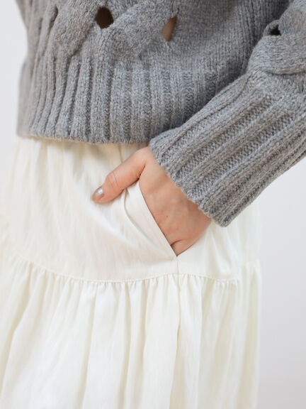 バルーンミニスカート（ブラック/キナリ）｜sō4ū（ソウフォーユー）通販