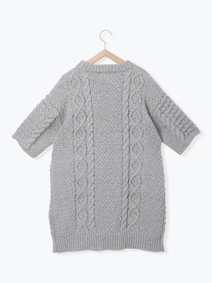 ケーブル編みニットワンピース（グレー/モカ）｜sō4ū（ソウフォーユー）通販
