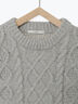 ケーブル編みニットワンピース（グレー/モカ）｜sō4ū（ソウフォーユー）通販
