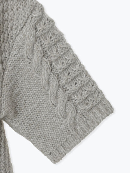 ケーブル編みニットワンピース（グレー/モカ）｜sō4ū（ソウフォーユー）通販