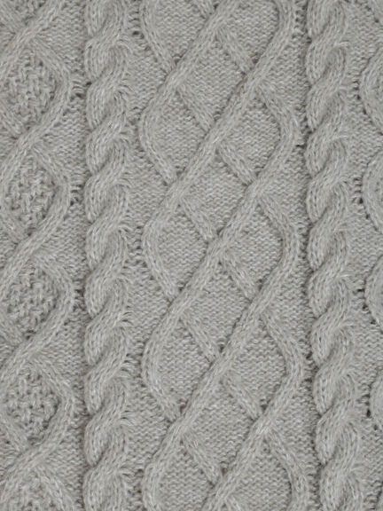 ケーブル編みニットワンピース（グレー/モカ）｜sō4ū（ソウフォーユー）通販