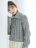 ケーブル編みニットカーディガン（グレー/モカ）｜sō4ū（ソウフォーユー）通販