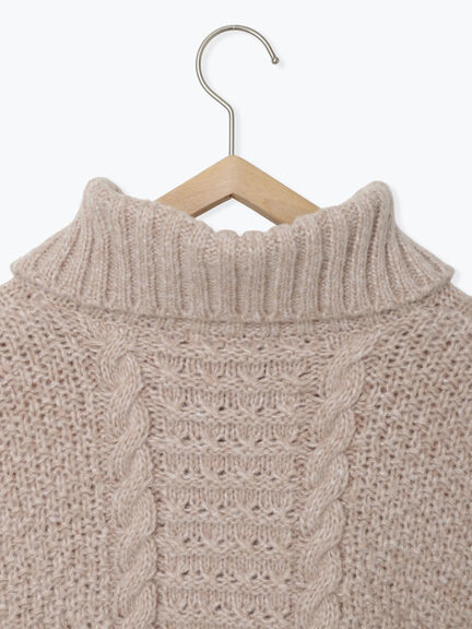 ケーブル編みニットカーディガン（グレー/モカ）｜sō4ū（ソウフォーユー）通販