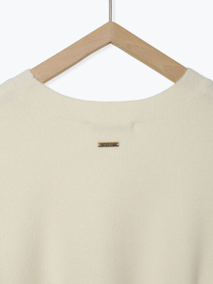 マフラー付きミニシャギープルオーバー（ブラック/キナリ）｜sō4ū（ソウフォーユー）通販