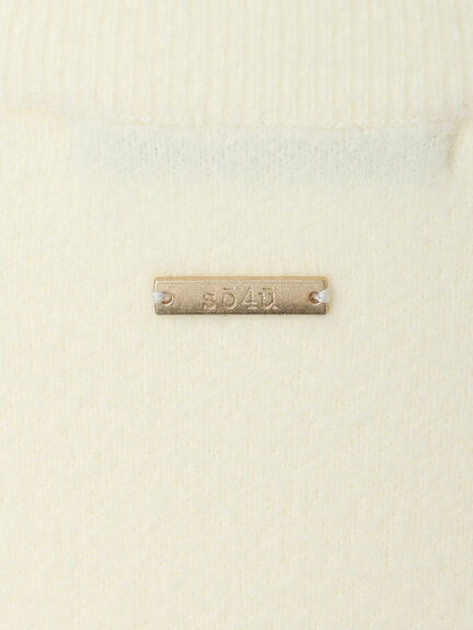 マフラー付きミニシャギープルオーバー（ブラック/キナリ）｜sō4ū（ソウフォーユー）通販