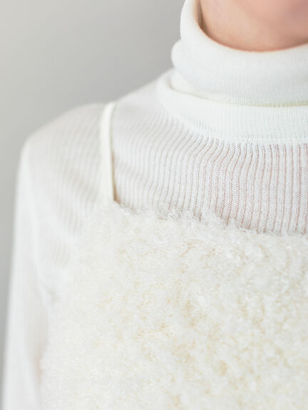 シアーリブタートル（ブラック/キナリ）｜sō4ū（ソウフォーユー）通販