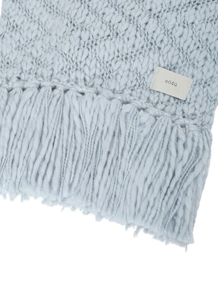 スラブヤーンマフラー（サックスブルー/キナリ）｜sō4ū（ソウフォーユー）通販