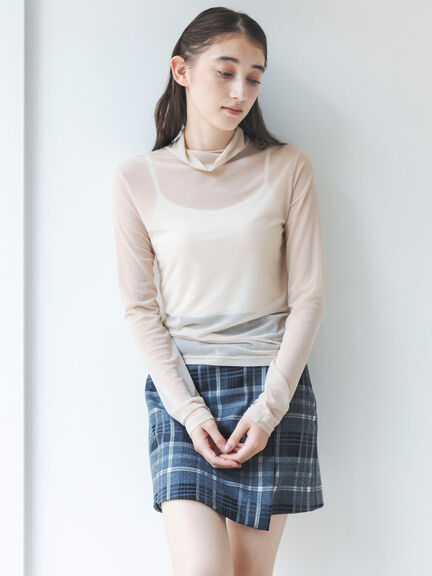 シアーハイネックカットソー（ブラック/ベージュ）｜sō4ū（ソウフォーユー）通販