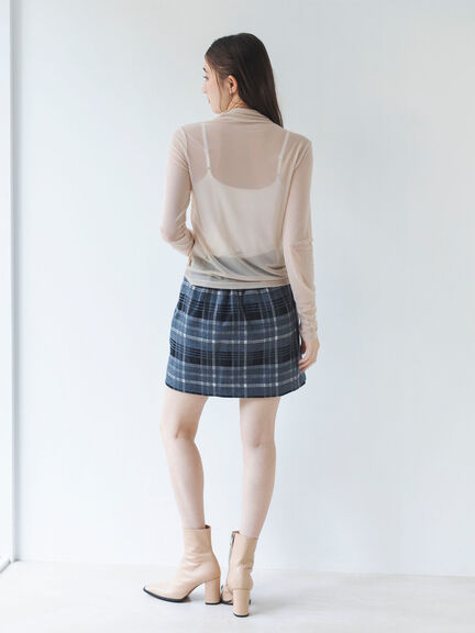 シアーハイネックカットソー（ブラック/ベージュ）｜sō4ū（ソウフォーユー）通販