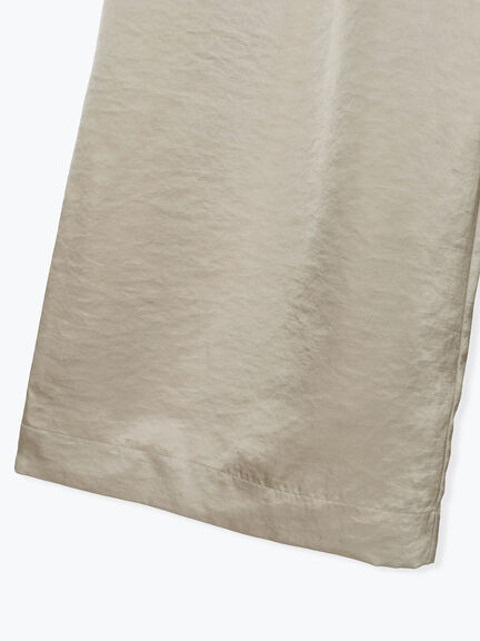 サテンタックワイドパンツ（ベージュ/キナリ）｜sō4ū（ソウフォーユー）通販