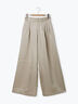 サテンタックワイドパンツ（ベージュ/キナリ）｜sō4ū（ソウフォーユー）通販