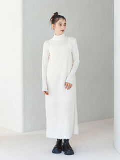 シャギーキャミワンピース(ブラック/キナリ)｜sō4ū(ソウフォーユー)通販