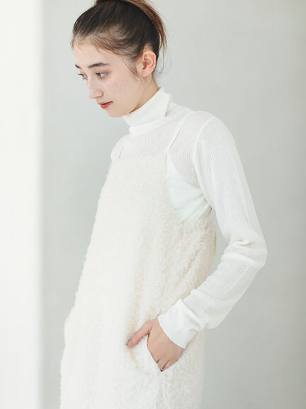 シャギーキャミワンピース（ブラック/キナリ）｜sō4ū（ソウフォーユー）通販