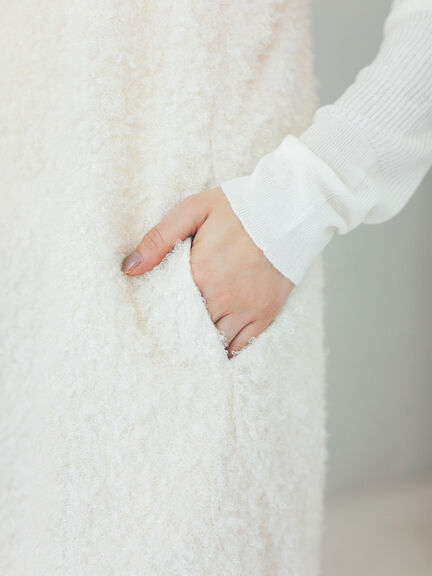 シャギーキャミワンピース（ブラック/キナリ）｜sō4ū（ソウフォーユー）通販