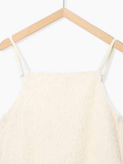 シャギーキャミワンピース（ブラック/キナリ）｜sō4ū（ソウフォーユー）通販