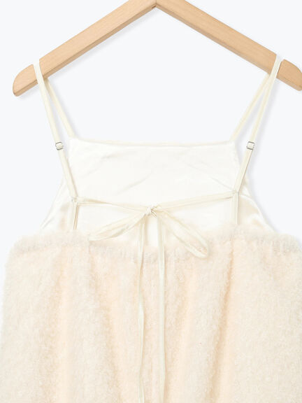 シャギーキャミワンピース（ブラック/キナリ）｜sō4ū（ソウフォーユー）通販