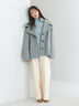 ビッグカラーショートコート（グレー/ベージュ）｜sō4ū（ソウフォーユー）通販