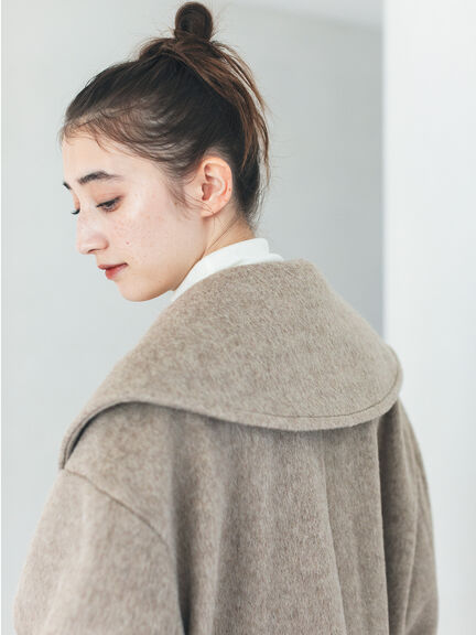 ビッグカラーショートコート（グレー/ベージュ）｜sō4ū（ソウフォーユー）通販