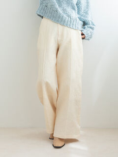 ふくれジャカードパンツ(チャコールグレー/キナリ)｜sō4ū(ソウフォーユー)通販