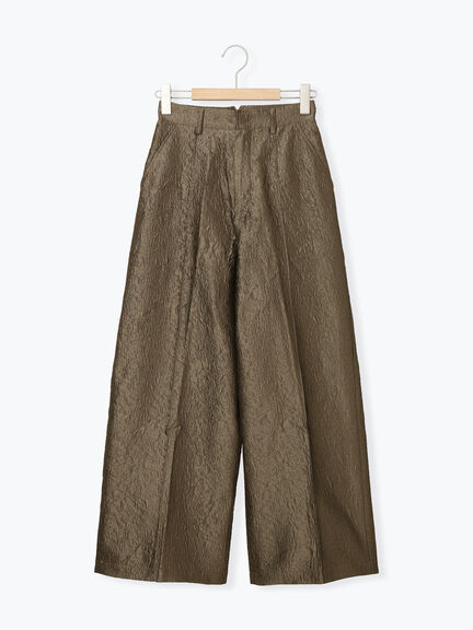 ふくれジャカードパンツ（チャコールグレー/キナリ）｜sō4ū（ソウフォーユー）通販