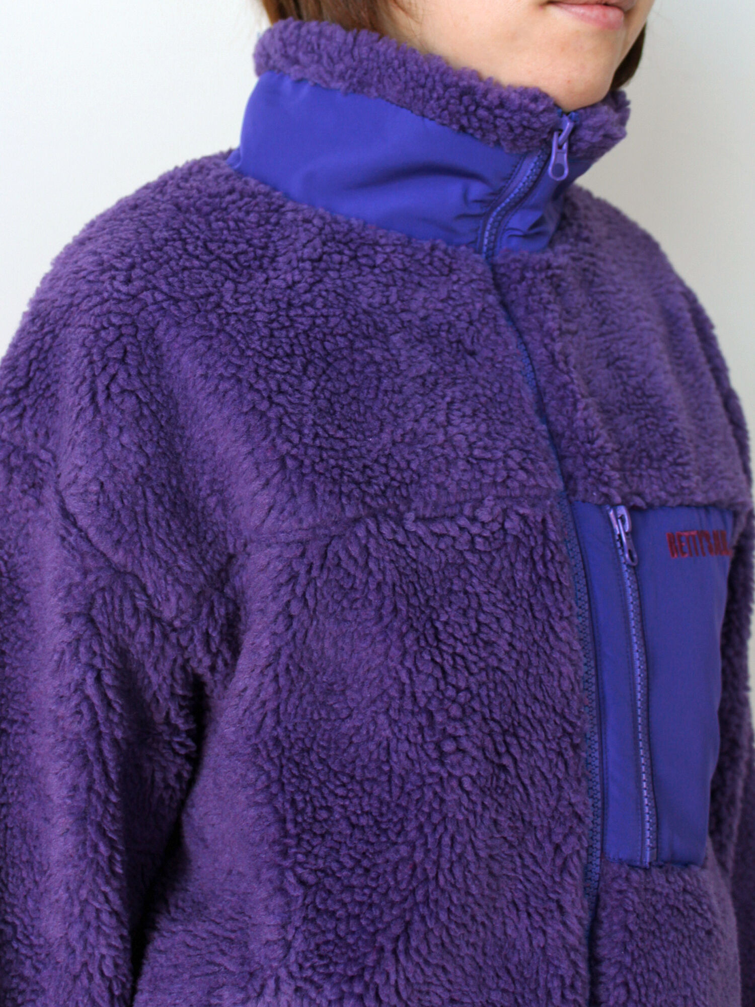 エイミーちゃんフリースボアジャケット（パープル/キナリ/アウター/ブルゾン ）| BETTY#39;S BLUE（ベティーズブルー）公式通販