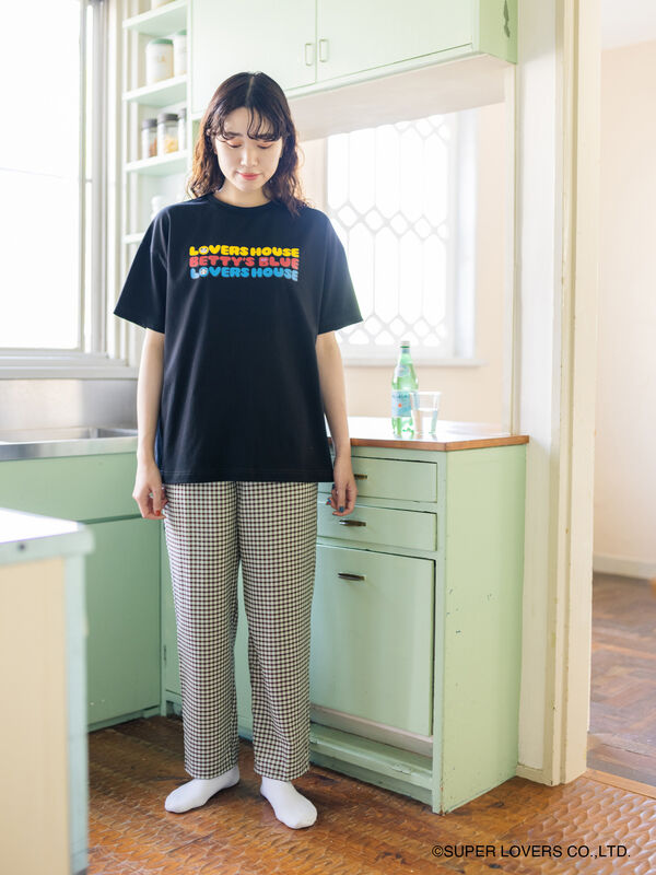 セール】 【LOVERS HOUSEコラボ】三段ロゴTシャツ（オフホワイト