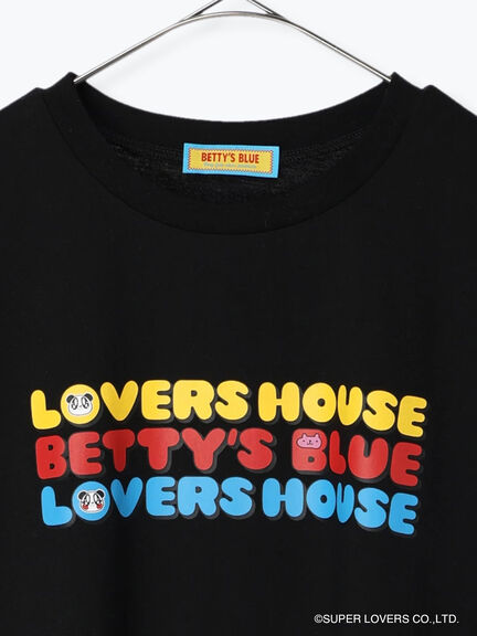 【LOVERS HOUSEコラボ】三段ロゴTシャツ（オフホワイト/ブラック）｜BETTY'S BLUE（ベティーズブルー）通販