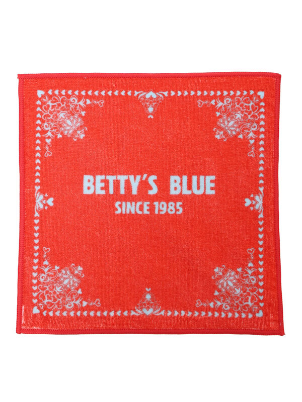 ショッパー柄タオルハンカチ（ピンク/レッド/パープル/雑貨/タオル