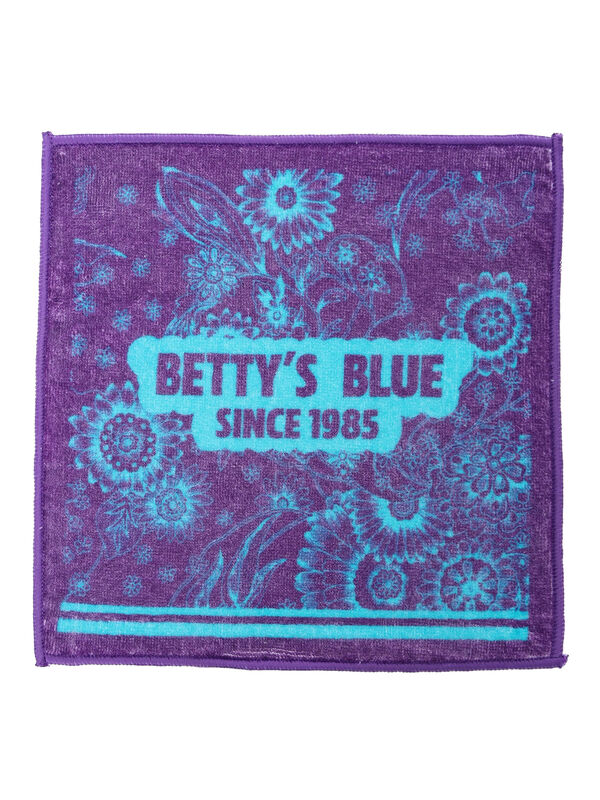 ショッパー柄タオルハンカチ（ピンク/レッド/パープル/雑貨/タオル