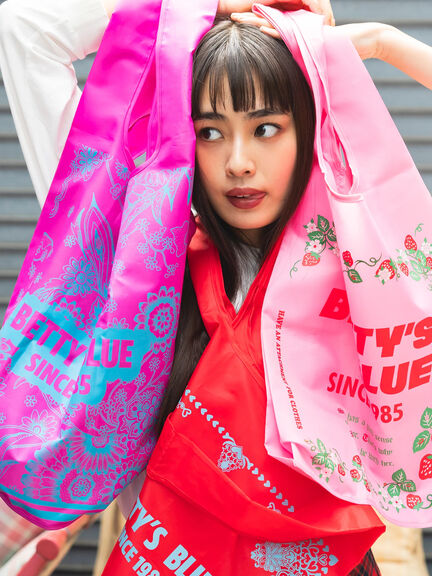 ショッパー柄 エコバッグ（ピンク/レッド/パープル）｜BETTY'S BLUE（ベティーズブルー）通販