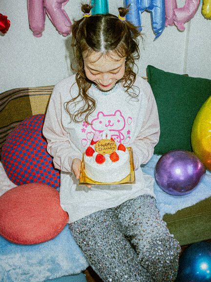 エイミーちゃん プリント ラグランロン T（ピンク）｜BETTY'S BLUE（ベティーズブルー）通販
