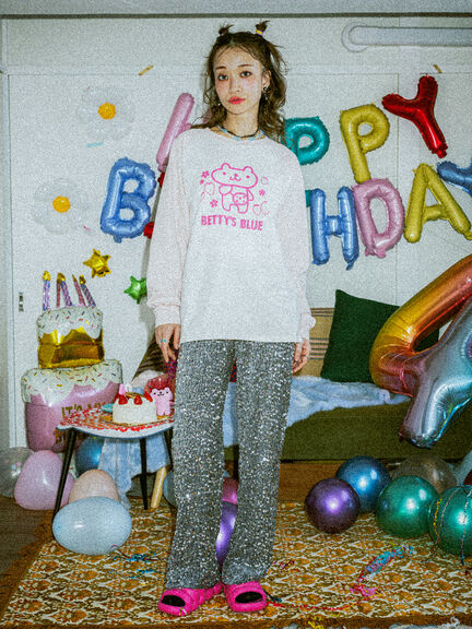 エイミーちゃん プリント ラグランロン T（ピンク）｜BETTY'S BLUE（ベティーズブルー）通販