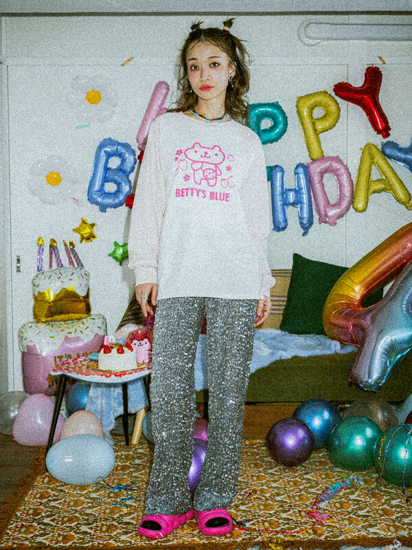m*i様 ベティーズブルー　エイミーちゃんプリントルームウェア エイミーちゃんプリント ルームウェア（クリーム/トップス