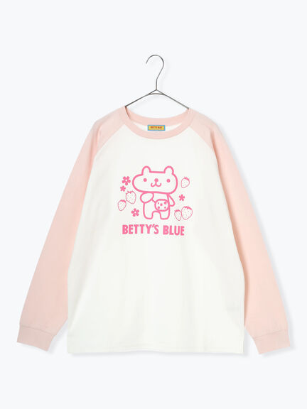 エイミーちゃん プリント ラグランロン T（ピンク）｜BETTY'S BLUE（ベティーズブルー）通販